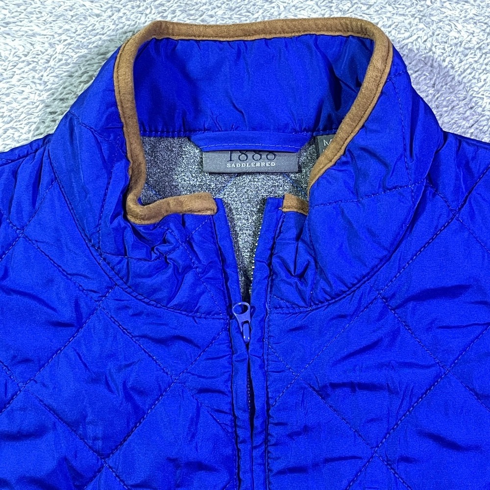 1888 Saddelbred‎ Quilted Vest Royal Blue Mens Size M